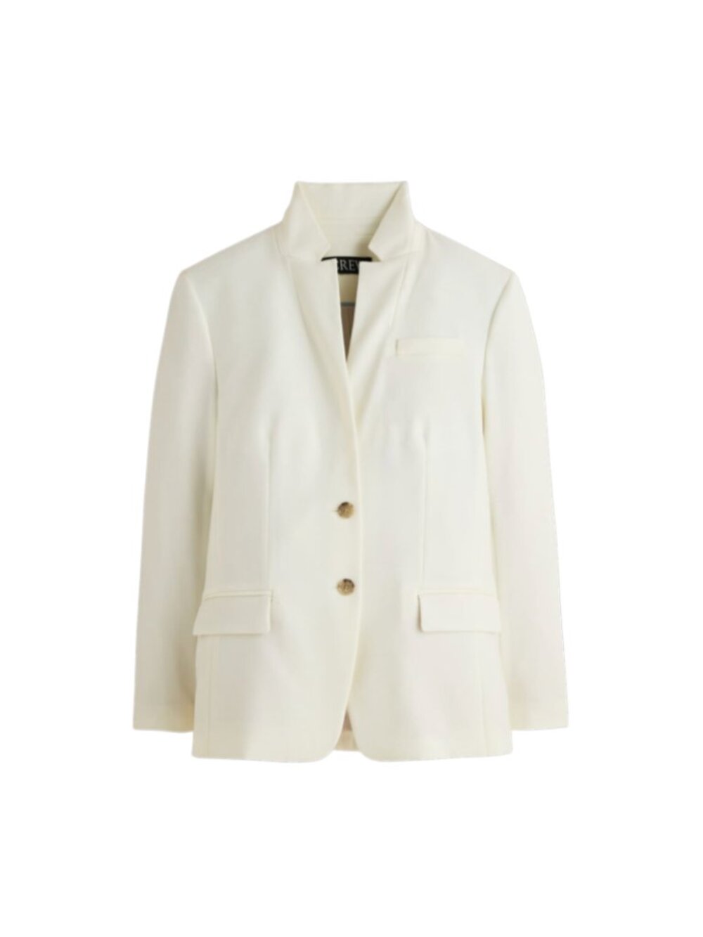 NWT JCrew Standing Collar Blazer Jacket Womens 8 Cream Wool Blend CN789 NEW